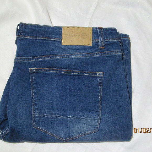 NATIVE JEANS MEN'S Stretch Jeans Med. blue - Picture 7 of 8